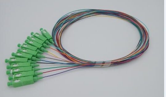 SC / APC 12 kolorów światłowodowych pigtaili Corning Fiber Single Model